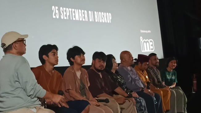 Konferensi pers Kang Mak X Nenek Gayung di Epicentrum XXI, Kuningan, Jakarta Selatan, Minggu (24/8)
